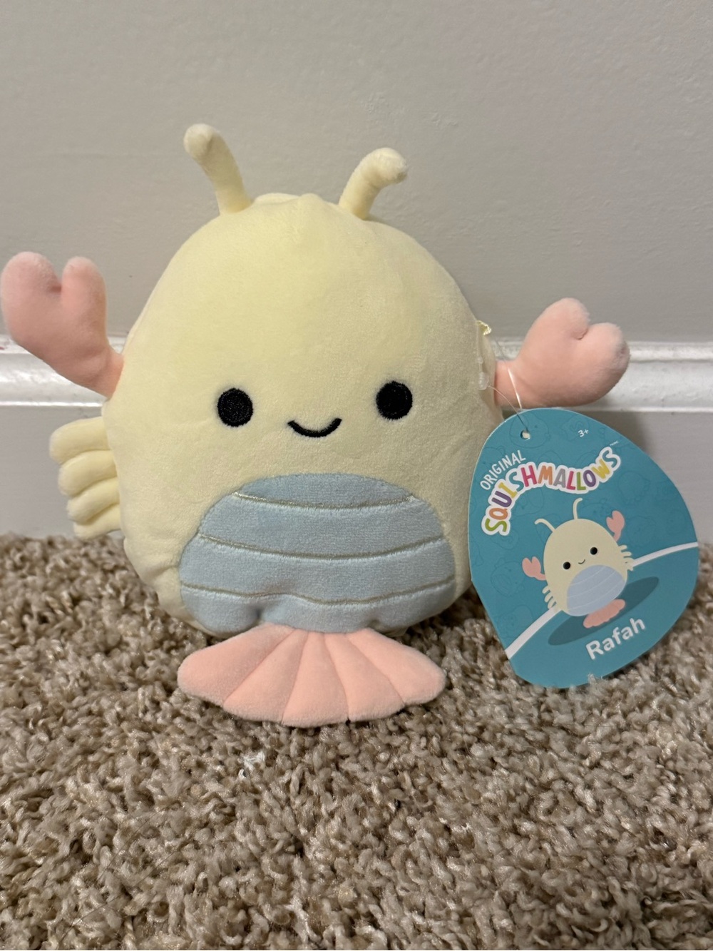 Squishmallows Rafah Yellow, Pink & Light Blue Plush